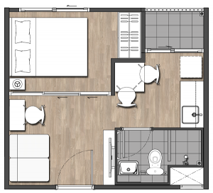 Plum condo park rangsit - plan room